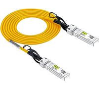 Cable DAC SFP+ de 2 metros de color amarillo 10G - Cable Twinax SFP para Cisco SFP-H10GB-CU2M, Ubiquiti UniFi, D-Link, Supermicro, Netgear, Mikrotik, Fortinet
