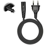 Câble d'alimentation 1,5 m, Cable de Alimentation 2 Broches Euro Fiche Vers EU Plug C7 Figure 8 Cordon Alimentation Compatible con TV, PC Monitor, Récepteur DVD (Negro)