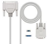 Cable DB9 Hembra - Módem Nulo DB25 Macho (1.8 mts) - Nanocable