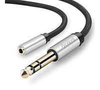 Cable de 1/4" a 3,5 mm de largo, Devinal 6,35 mm a 3,5 mm (1/8" pulgadas) adaptador de auriculares TRS, conector convertidor de cable estéreo hembra de cuarto de pulgada a Minijack de 3 m