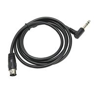 Cable de 1/4 de Pulgada a DIN de 5 Pines, 90 Grados 6,35 Mm Macho a Midi 5 Pines Macho TRS Cable de Audio Estéreo para Altavoz, Amplificador, Mezclador, Teclado Midi, 4,9 Pies
