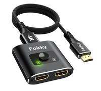 Cable de 1 m: interruptor HDMI 4K a 60Hz, conmutador HDMI bidireccional 1 en 2 salidas o divisor de salida 2 en 1, divisor de aluminio compatible con 4K 3D Dolby para Xbox, PS5/4, Blu-Ray, DVD, HDTV