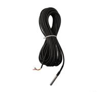 Cable de 10 metros de sonda digital impermeable con sensor de temperatura con tubo de acero inoxidable y tubo retráctil para una mayor protección y precisión del sensor