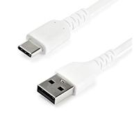 Cable de 1m USB 2.0 a USB-C - Cable USB 2.0 de Carga y Transferencia de Datos - con Fibra de Aramida - Blanco (RUSB2AC1MW)