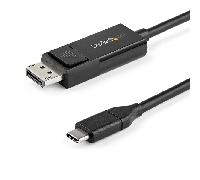 StarTech.com Cable de 1m USB C a DisplayPort 1.2 de 4K a 60Hz - Cable Adaptador de Vídeo Bidireccional DP a USB-C o USB-C a DP Reversible - HBR2/HDR - Cable de Monitor USB tipo C/TB3