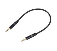 Cable de 2,5 mm, auriculares auxiliares estéreo, 20 cm | 3 conectores estéreo para auriculares, auriculares estéreo subminiatura, conector chapado en oro, longitud de 7.8 pies / 39