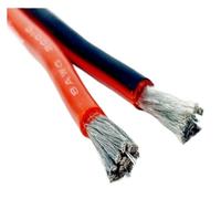 Cable de 2 Pines, Silicona Doble Negro y Rojo, Cables eléctricos aislantes Muy Suaves, 22awg, 20awg, 18awg, 16awg, 14awg, 12awg, 10awg, 8awg(2Pin-Silicone1m,12 AWG)