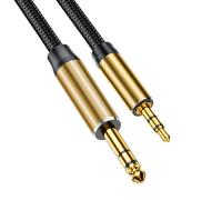 Cable de 3,5 mm a 6,5 mm, cable de nailon trenzado de 1,5 m para máquina de tambor y cable de sonido Sound Link Studio