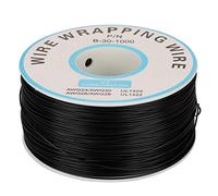 Cable de 30 AWG Cable de Cobre de una Sola Hebra de 200 m Cable de Extensión de Alambre Flexible para Placa Base de Computadora Portátil con Pantalla LCD, diámetro de núcleo de 0,25 mm(Negro)