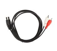 Cable de 5 Pines Din a 2 Macho Cable de Conexión Estéreo Plug and Play para Reproductor de CD VCR DVD Phono LD, Cubierta de de PVC de 1,5 M para Audiófilos