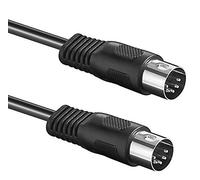 Cable de 5 pines MIDI DIN de 4 núcleos de 75 cm, 1 m, 2 m, 3 m, 5 m, 6 m, cable de audio resistente (1,2 m)