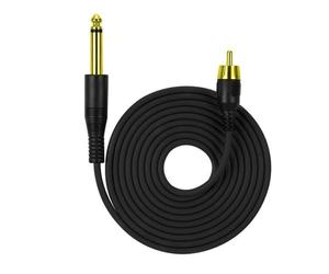 Cable de 6,35 mm a conector de línea macho, cable de alimentación para máquinas de cartucho rotativo