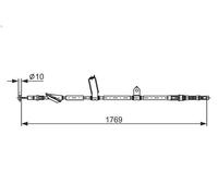 Cable de accionamiento, freno de estacionamiento para ACCORD VII 2 2003-2008