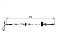 Cable de accionamiento, freno de estacionamiento para BOSCH para X6 3 2007-2010