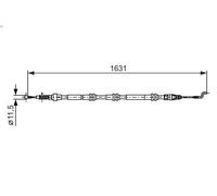 Cable de accionamiento, freno de estacionamiento para MULTIVAN T5 2 2011-2015