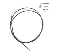 Cable de acelerador ajustable para motocicleta, ángulo de 90 grados, longitud de 220 cm, ajuste habitual, opciones rojo/azul/negro/amarillo, construcción de nailon para un contrato mejorado (negro)