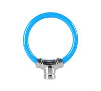 Cable de acero antirrobo sin llave de un solo toque para bloqueo de anillo para bicicleta de carretera de montaña, bicicleta eléctrica, impermeable, resistente al corte (azul)