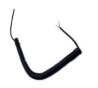 Cable de Acero con Resorte de PU, 2 núcleos, 22 AWG, Longitud Estirable 1, 3, 4, 5, 6, 7, 8, 9, 10 Metros, Tipo telescópico en Espiral(Stretch 6 Meter)