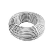 Cable De Acero Cuerda de alambre Flexible recubierta de PVC de acero de 100 metros, Cable, tendedero de acero inoxidable transparente(50 Meter,Diameter 4mm)