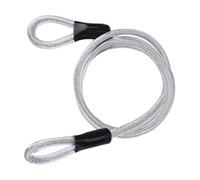 Cable de acero de seguridad alargado de 120 cm con bucles, cable de bloqueo de bicicleta resistente, cuerda de alambre de acero con extremos sellados, cable de seguridad de 8 mm