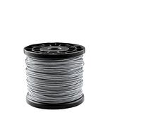 Cable de Acero Inoxidable 304 de 0,4/0,5/0,6/0,8/1/1,2/1,5/2/3/4/5/6/8 mm de diámetro, Recubierto de plástico PVC con Cable de Acero SS304 en el Interior.(100Meters x 0.8mm)