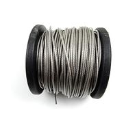 Cable de acero inoxidable, 50 metros de cuerda de alambre trenzado de acero inoxidable recubierto de PVC de 0,5-3 mm(1.2mm)