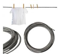 Cable de Acero Inoxidable 7 x 19, Kit de Cuerda de Alambre de Acero Inox 10M Trabajo Pesado Cables Metalicos para Suspensión de Cuerdas, Tendedero (5 mm)