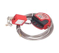 Cable de Acero Inoxidable Ajustable 38mm con Cierre de Seguridad, Juego de Candado Industrial y 2 Llaves, Resistente para Industria Química, Energética y Ambientes Inflamables con Máxima Durabilidad