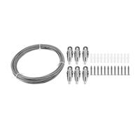 Cable de acero inoxidable de 10 m con revestimiento de PVC, ajustable, para colgar lámparas y cortinas.