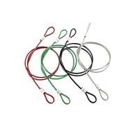 Cable de acero inoxidable, La honda de la cuerda de alambre de acero inoxidable con el ojo sujetado lazos multicolores 2-6m m 1-10 metros(Green,2METERS-3MM)