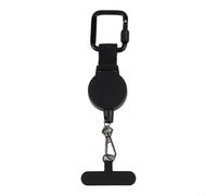 Cable de acero retráctil para teléfono antirrobo de 23.6 pulgadas | Base de bloqueo ajustable, se fija al cinturón o mochila, protección anticorte, ideal para zonas concurridas