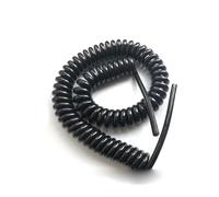 cable de alambre de acero espiral, Cable eléctrico CED, cable de alimentación 12 núcleos, resorte en espiral blindado, calibre 24 AWG, 1-5 m estiramiento(17awg,Stretch 5 meters)