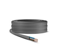 Cable de alambre eléctrico 2,5 mm Twin and Earth Flat Grey Electric Cable 6242Y Twin & Earth Wire (4 metros)