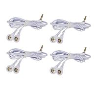 Cable de Alambre TENS de 4 Piezas para Industria Comercial, Cable de Cables Conductores de electrodos para máquinas TENS de 3,5 mm a 3,5 mm a presión