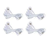 Cable de Alambre TENS de 4 Piezas para Industria Comercial, Cable de Cables Conductores de electrodos para máquinas TENS de 2,5 mm a 3,5 mm a presión