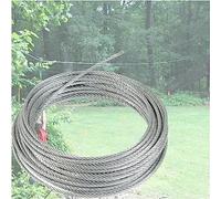 Cable de alambre Zipline de 0.315 in con cremallera flexible para rueda de polea de amoladora de elevación de polipasto, 7 x 19 hebras, resistencia a la rotura de 7000 libras (tamaño: 15 m/49,2