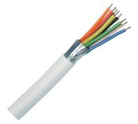 Cable De Alarma ABUS AZ6360 8 x 22 mm² Color Blanco Vaina 50m Bobina