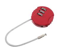 Cable de Aleación de Zinc Candado de Combinación para Equipaje y Mochila | Rojo, Ligero Llaves, Protección Antirrobo, Uso Versátil en Hoteles y Escuelas