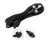 Cable de alimentaciÃ³n de 1,8 m C5 de hoja de trÃbol a Reino Unido de 3 clavijas - Negro