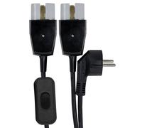 Cable de Alimentación 2x Enchufes Cerámicos 10/16A + Interruptor para Hornos Eléctricos (1 metro)