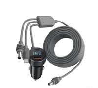 Cable de alimentación 3 en 1 para Starlink para mini, cable de CC de 100 W con pantalla digital, adaptador de carga para coche, caravana, barco (12 V-24 V, 3 metros)
