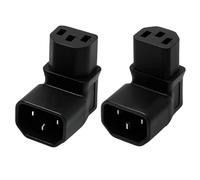 Cable de alimentación acodado C14 a C13, adaptador de corriente C14 a C13 (1-90° hacia arriba, 1-90° hacia abajo), para ordenadores, bahías PDU, impresoras, arroces, 90 grados
