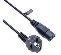 Cable de Alimentación Acodado Compatible con DELL P1913, U2711, E1909WDD Monitor, Apple iMac 17" 20" 21.5" 24" 27" LED LCD, Brother MFC, DCPS | Enchufe Cee7/7 Schuko con de Puesta à C13 10A (3m)