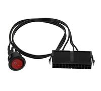 Cable de alimentación ATX/EPS de 20/24 pines Cable de alimentación ATX LED rojo de 24 pines para probar fuentes de alimentación de PC y enfriadores de agua