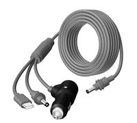 Cable de Alimentación CC 3 en 1 para Starlink , Extensión Impermeable USB C de 12-20 V, Enchufe para Encendedor de Cigarrillos y Conector CC Macho