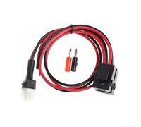 Cable de alimentación CC de 6 pines 30 A 16 AWG para Kenwood TS-50s/TS-60s/TS-140/TS-440/TS-450 e ICOM IC-706/IC-718/IC-746, 1 m, negro y rojo