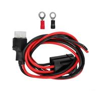 Cable de alimentación CC de 6 pines de alto rendimiento de 30 amperios para Kenwood y para radios, 1 m de longitud con protección confiable del fusible