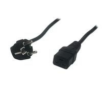Cable de alimentación CEE7 IEC C19-POSAC-C19-EUL30 negro 3 m