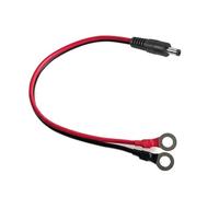 Cable de alimentación coaxial de enchufe a terminal de ojal, 1 m | Conector macho de 5,5 x 2,1 mm, cableado positivo central de 14 AWG para equipos