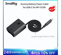 Cable de alimentación con batería simulada SmallRig para USB-C, compatible con NP-FZ100, Sony A6600, A6700, A7C, A7C II, A7 IV, FX3, ZV-E1, ZV-E10 II 6412.